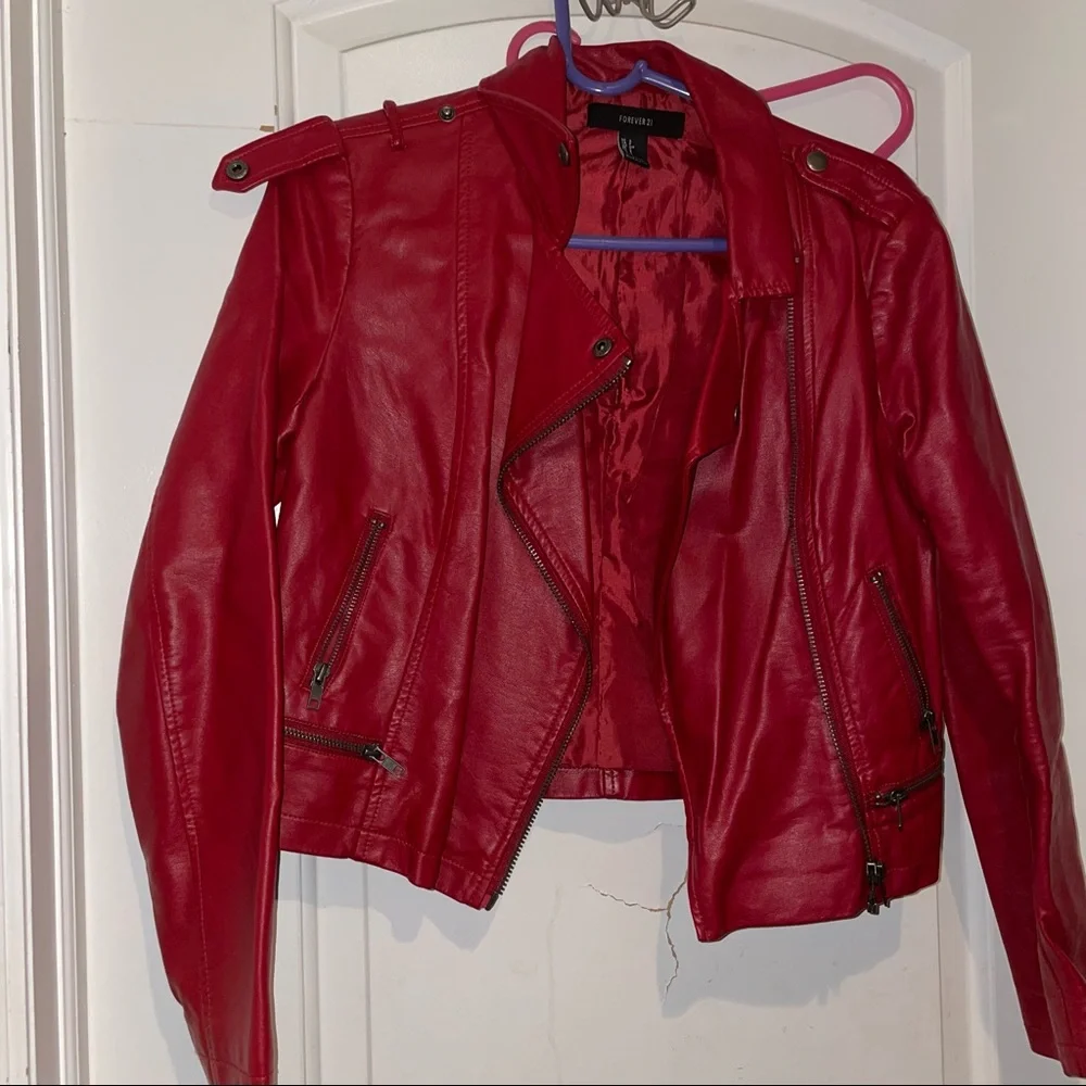 Forever 21 Leather Jacket As Is Womens Small - Picture 1 of 7